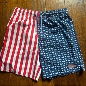 Vineyard Vines Printed Chappy Swim Trunks boys size large